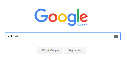 Sökruta i en sökmotor