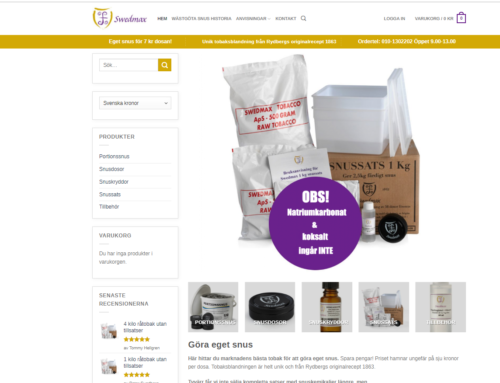 Webbutik till Swedmax